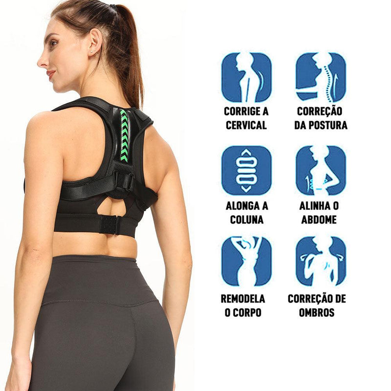 Corretor postural para Coluna e cervical ortopédico-Dores nas costas - Shop Melhores Ideias