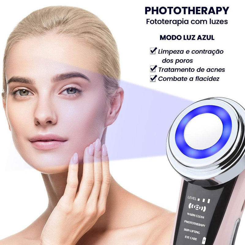 Skin Care Massageador facial 4x1 Kit para Limpeza de pele e Esfoliação - Shop Melhores Ideias