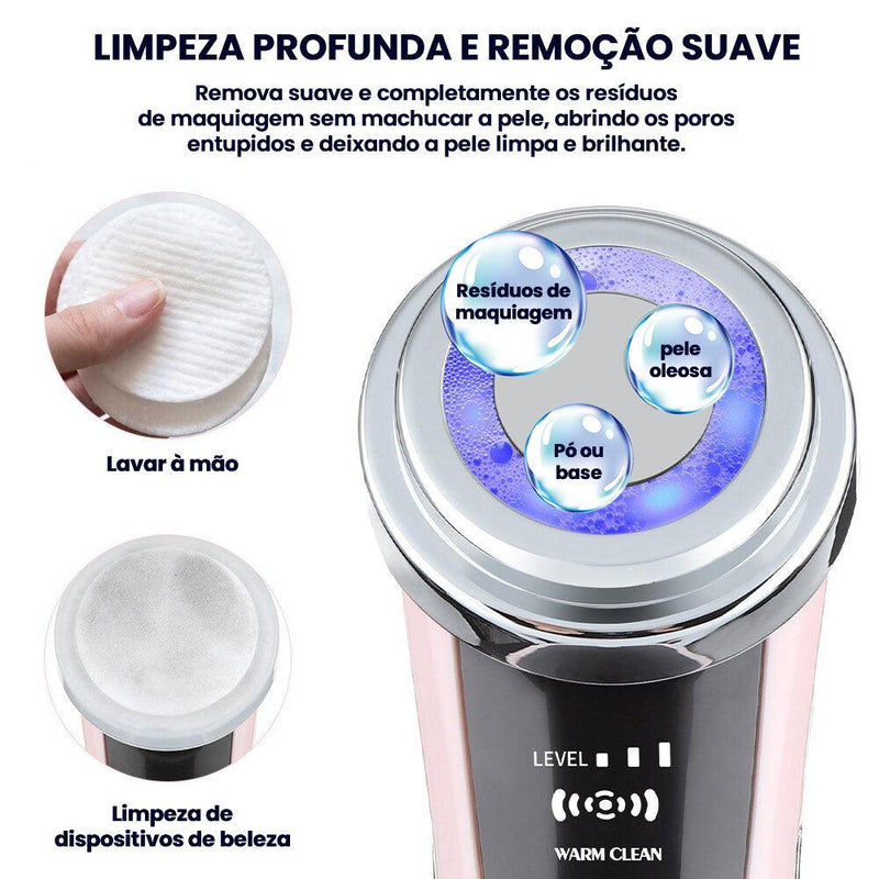 Skin Care Massageador facial 4x1 Kit para Limpeza de pele e Esfoliação - Shop Melhores Ideias
